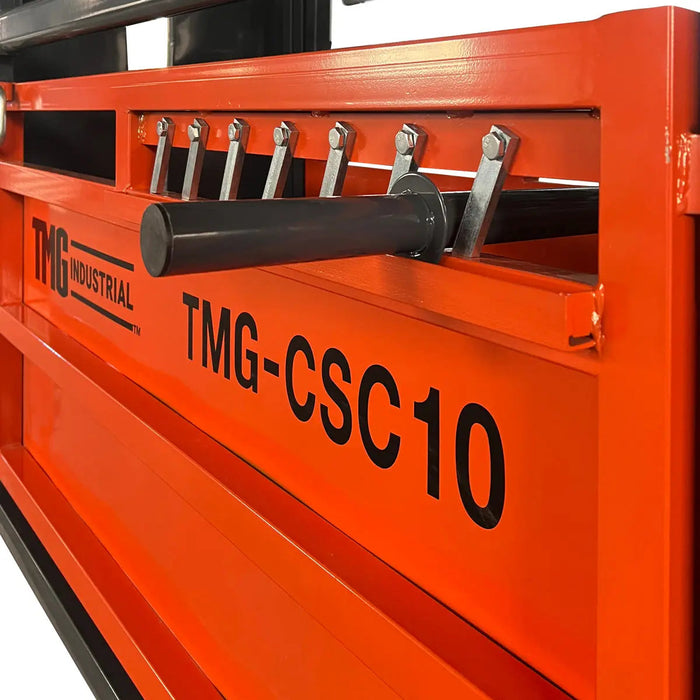 TMG Industrial 10’ Cattle Work Chute 4500-lb Weight Scale, Side Exit, Upper/Lower Swing Openings, LCD Weight Display, TMG-CSC10