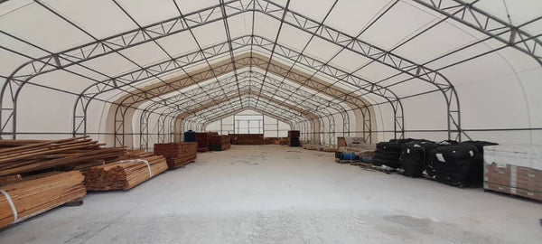 55’ x 180’ Dual Truss Storage Shelter. 2022, Halifax, NS, Canada
